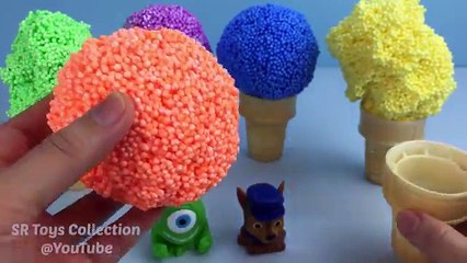 Et bulles cône concours crème dessiner des œufs mousse de la glace sculpter spongieux surprise, hobbykidstv
