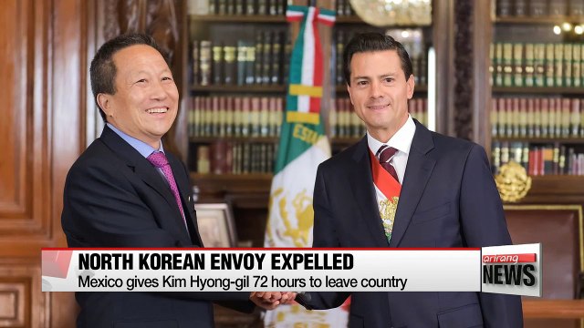 Mexico expels N. Korean ambassador in protest against missile launches, nuke test