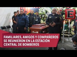 Despiden en la CDMX a bombero que murió en caída