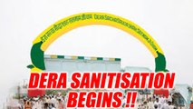 Dera Sacha Sauda sanitisation begins amid tight security and curfew in the city | Oneindia News