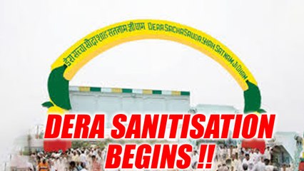 Dera Sacha Sauda sanitisation begins amid tight security and curfew in the city | Oneindia News