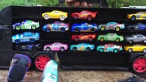 Disney cars piston cup racers lightning mcqueen jackson storm and cruz race to the pool pi