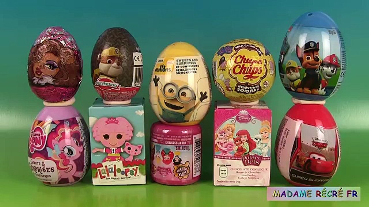 10 Oeufs Surprise Pat Patrouille Princesses Disney Batman 10 Surprise Eggs Unboxing