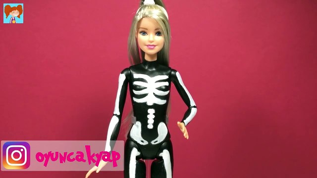 Barbie Karanlıkta Parlayan Kostüm Yapımı Kendin Yap Barbie Bebek Tasarımı Oyuncak Yap