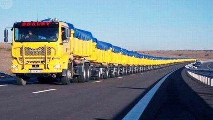Longest Truck in The World - Road Train in Australia