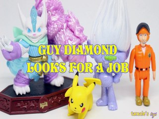 GUY DIAMOND LOOKS FOR A JOB TROLLS MOVIE PIKACHU HARD BOILED FLARE WOLF PILOT TOM FIREMAN SAM,DREAMWORKS,POKEMON,SUPER S