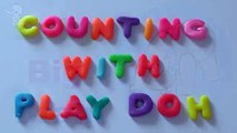Learn Colours and Numbers 1 to 9 with Play Doh Modelling Clay with Cookie Cutters Fun for