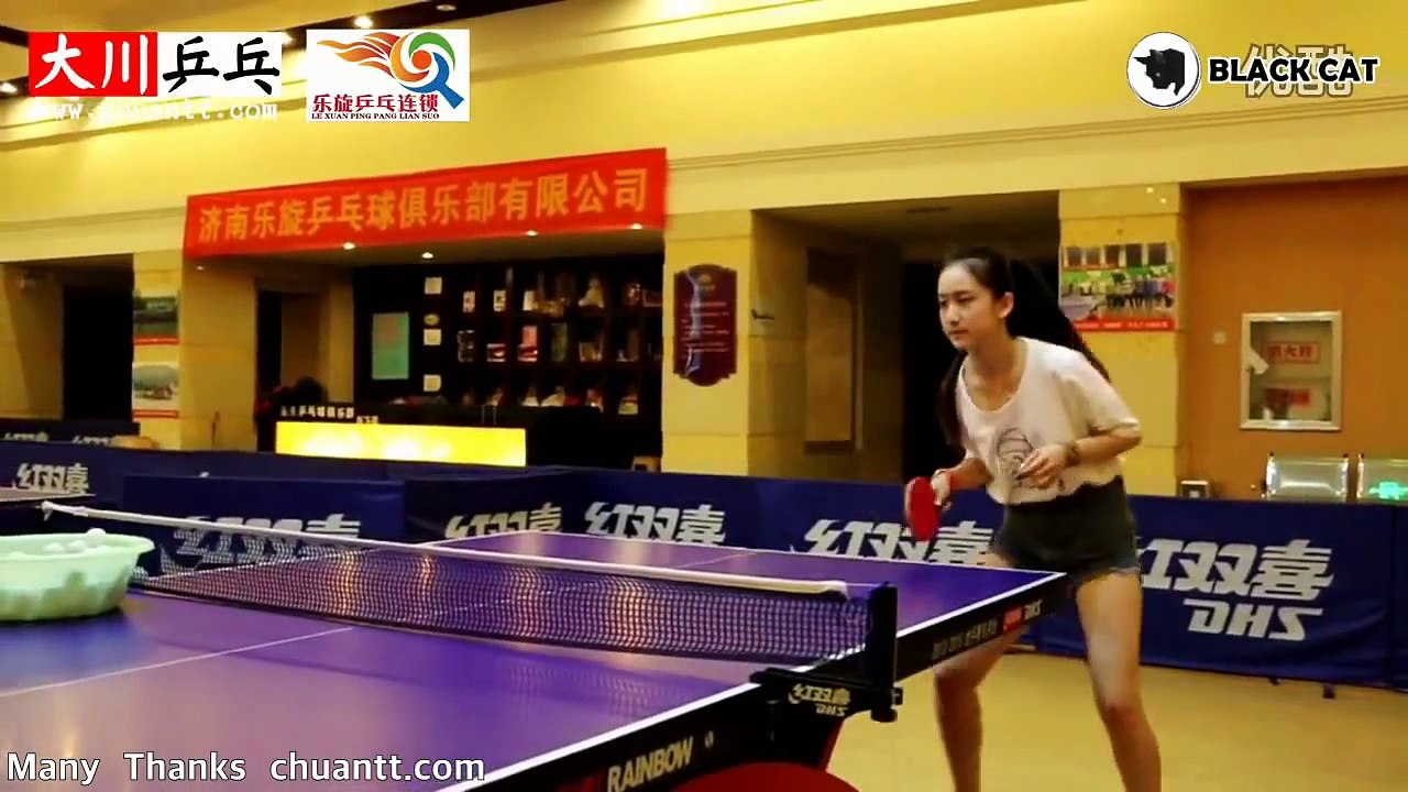 미녀코치에게 배우는 탁구기술 백핸드 플릭 Backhand flick