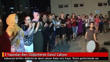 3 Yaşından Beri Düğünlerde Davul Çalıyor