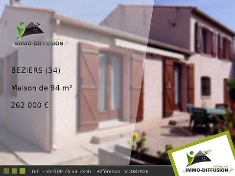 Maison A vendre Beziers 94m2 - 262 000 Euros