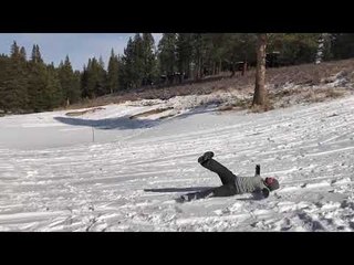 Man Fails at American Football Attempt in Snow
