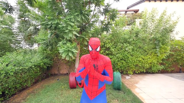 SPIDERMAN SPINS FIDGET SPINNERS! w/ Hulk & Joker Learn Colors in Real Life