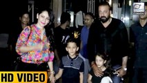 Sanjay Dutt Goes On A Dinner Date With Manyata And Kids