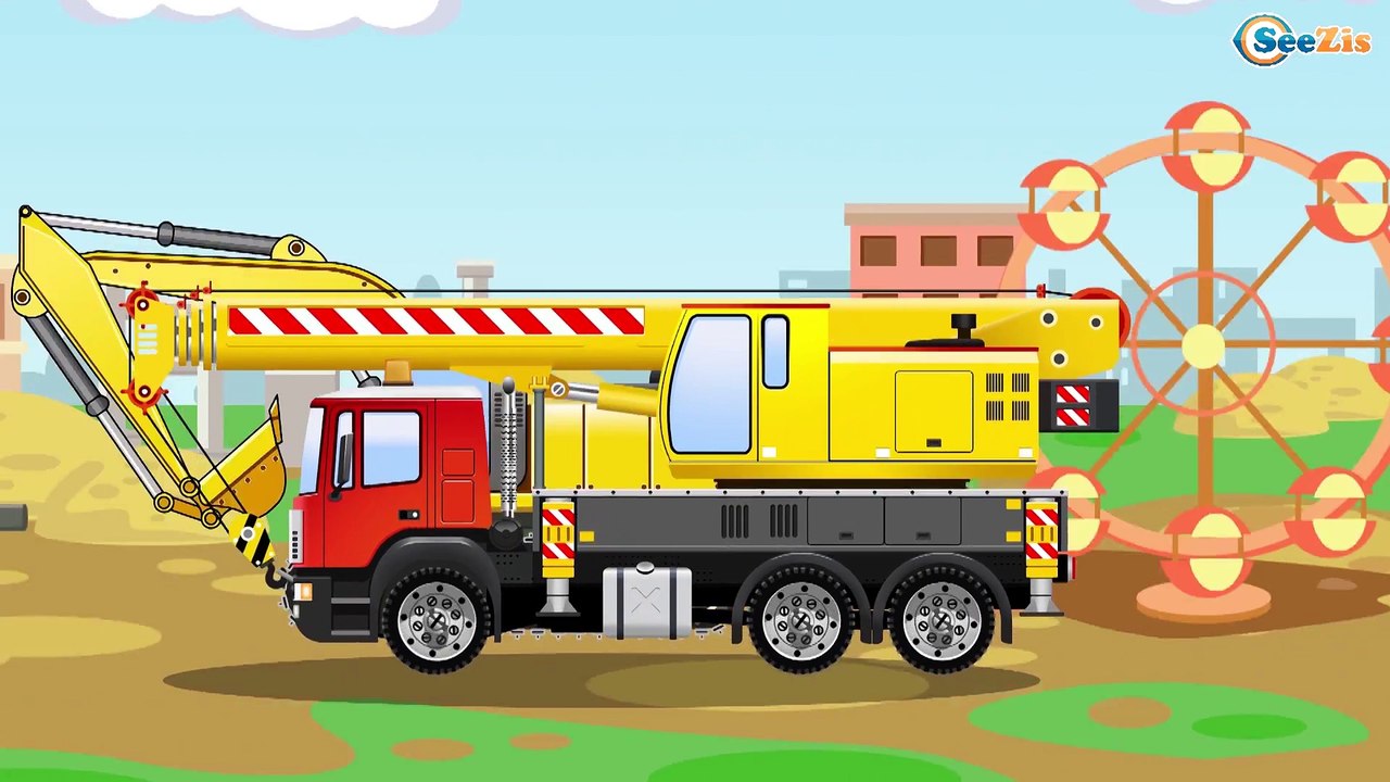 Мультики про машинки для Детей. Экскаватор и Грузовичок. Убираем на Детской площадке