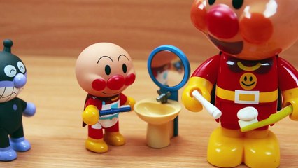 アンパンマンとバイキンマンのはみがき練習 ストップモーション / Anpanman Stop motion Theatre: Brush, brush, brush your te