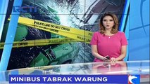 Minibus Tabrak Warung, 3 Orang Terluka