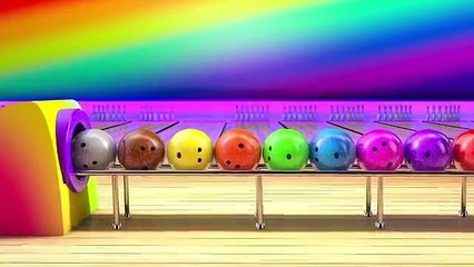 Et des balles enfants les couleurs pour drôle enfants apprentissage avec Bowling 3d