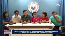 Palasyo, nirerespeto ang pagbawi ng makabayan bloc sa kanilang suporta sa administrasyon