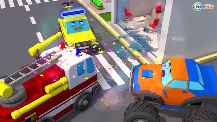 下载视频: New Monster Truck Vs Racing Cars Monster Trucks Video For Kids Cars Team Cartoons