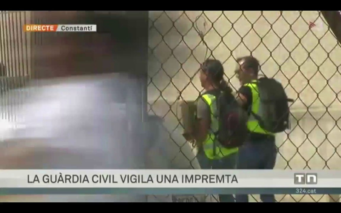 La Guàrdia Civil irromp a la impremta de Constantí