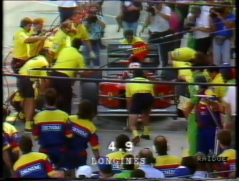 Gran Premio di Spagna 1990: Primi pit stop e ritiri di Bernard ed Alliot