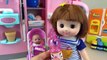 Baby Doll refrigerator and Kinder Joy Surprise eggs Play Doh toys