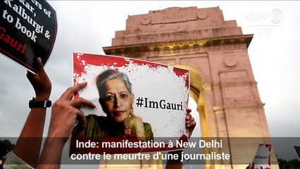 Manifestation en Inde contre le meurtre d'une journaliste