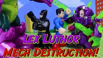 Et attaqué homme chauve-souris par par combat ligue mécanique costume Justice lex luthor kryptonite super