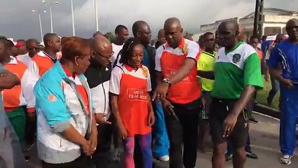 Séance de sport footing avec Marie Josée Ta Lou