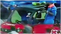 MS Dhoni driving MULTIX car in Stadium after winning series against SriLanka / MS DHONI