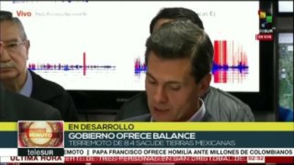 México: Peña Nieto alerta sobre posible réplica mayor a 7 grados