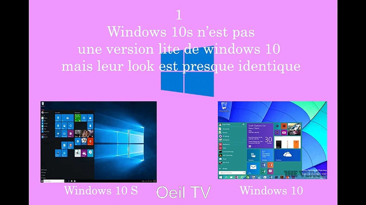 Voici cinq caractéristiques de Windows 10s