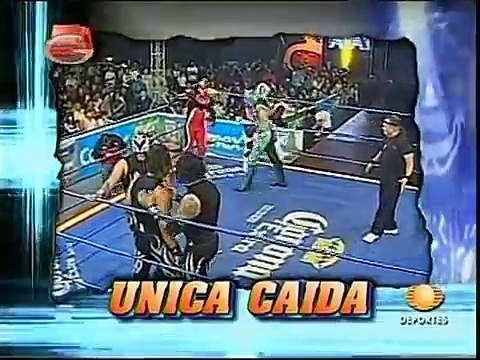 AAA-Sin Limite 2009.07.26 Mexico City 01 Atomic Boy, El Gato Eveready & Laredo Kid vs. Poder del Norte