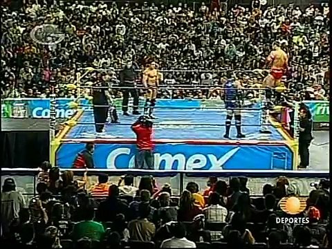 AAA-Sin Limite 2009.07.26 Mexico City 05 Alex Koslov & La Hermandad Extrema vs. El Mesias, Extreme Tiger & Octagon