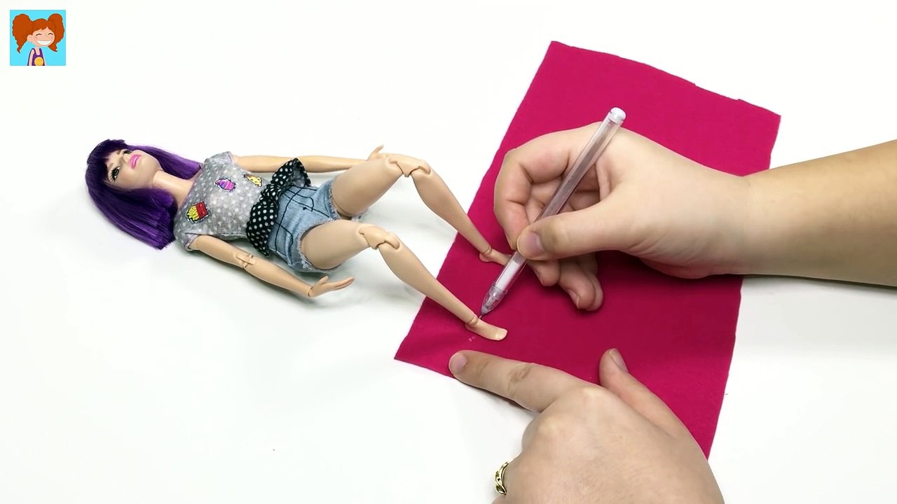 Barbie Bebeklere Pofuduk Terlik Yapımı – Kendin Yap Barbie Eşyaları – Oyuncak Yap