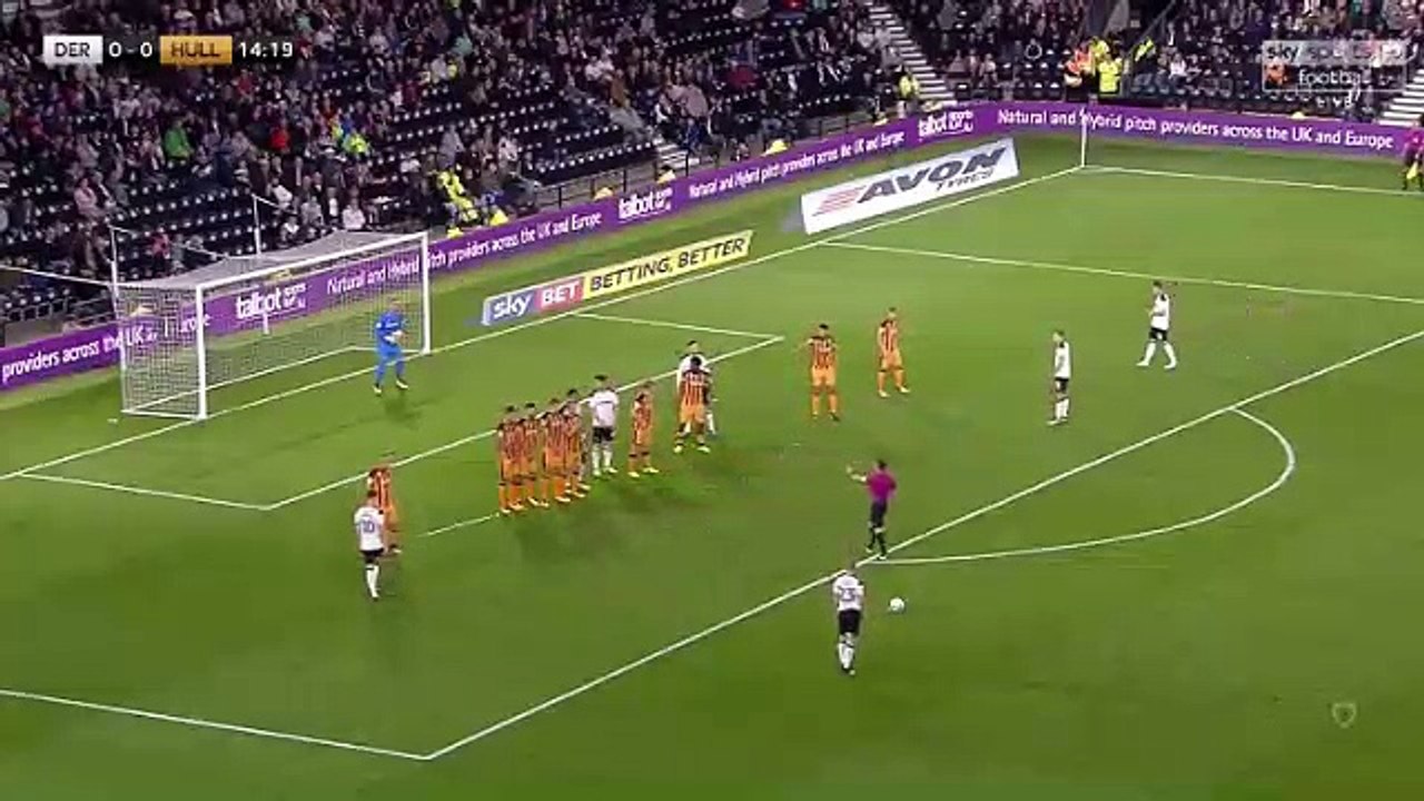 Matej Vydra Goal HD - Derby County 1-0 Hull City 08.09.2017