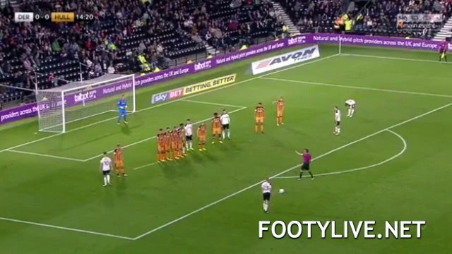 Matej Vydra Super Goal HD - Derby 1 - 0 Hull City 08.09.2017 HD