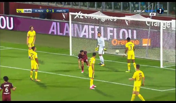 Emmanuel Riviere Goal HD - Metz 1-1 PSG - 08.09.2017