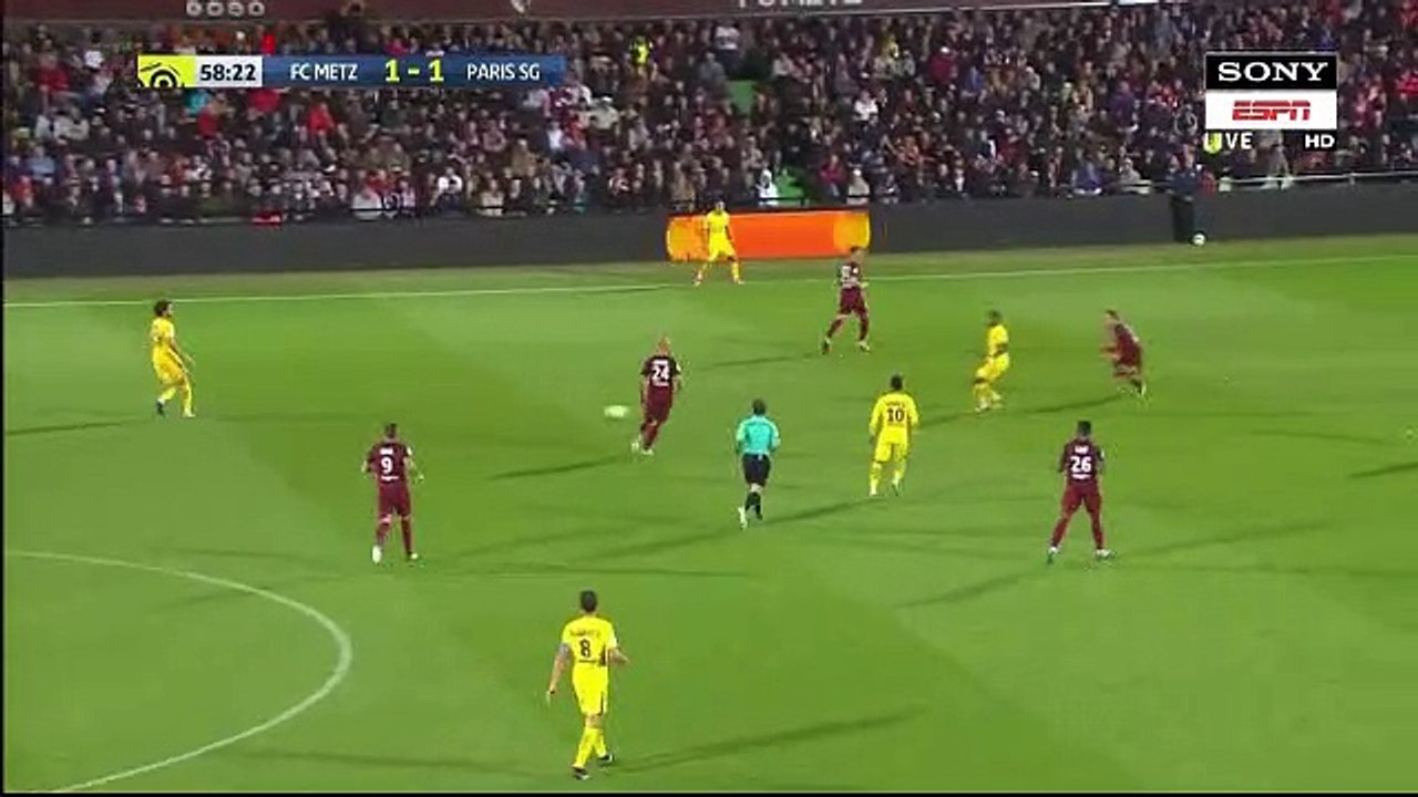 Kylian Mbappe Goal HD - Metz 1-2 PSG 08.09.2017