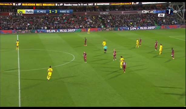 Edinson Cavani Goal HD - Metz 1-4 PSG - 08.09.2017