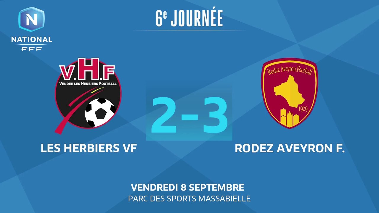 J6 : Vendée Les Herbiers Football – Rodez Aveyron Football (2 - 3), le résumé