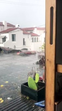 Santa Barbara Storm Rips through Street
