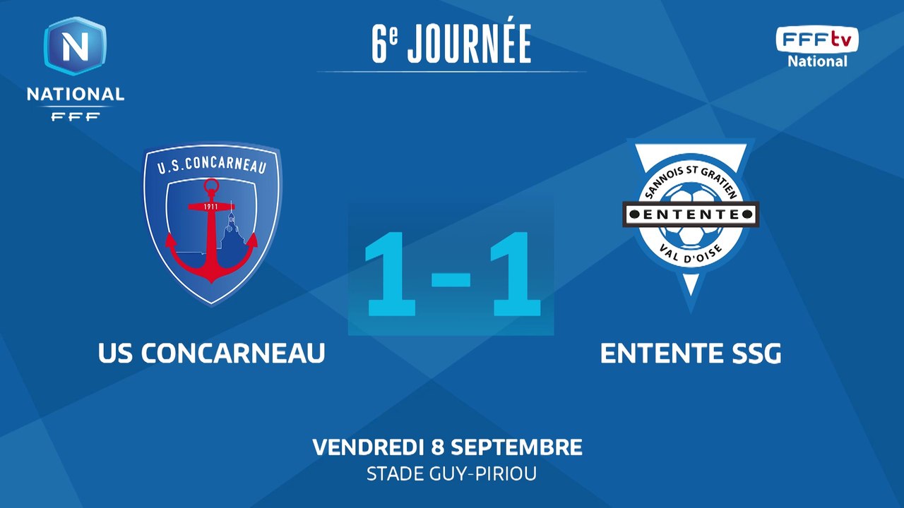 J6 : US Concarneau - Entente SSG (1-1), le résumé