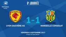 J6 : Lyon Duchere A S - Marseille Consolat (1-1), le résumé