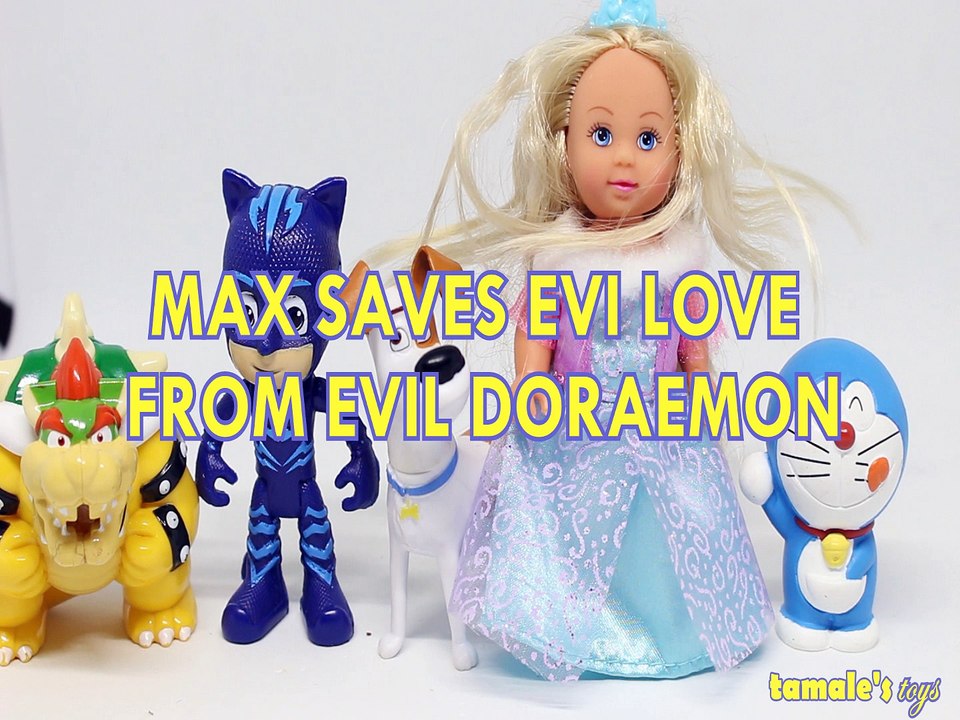 MAX SAVES EVI LOVE FROM EVIL DORAEMON TSLOP CAT BOY PJ MASKS TOYS , THE SECRET LIFE OF PETS ,  Toys BABY Videos, DREAMWO