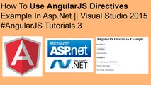 How to use angularjs directives example in asp.net || visual studio 2015 #angularjs tutorials 3