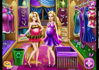 Et nettoyage Robe pour Jeu enfants enceinte vers le haut en haut garde-robe barbie Rapunzel
