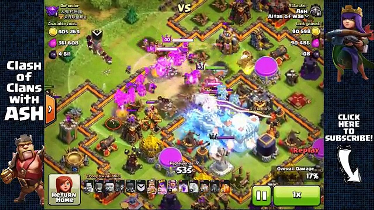 Y ceniza clanes choque loco Agricultura máximo de Gibarch vs th11 bases royale