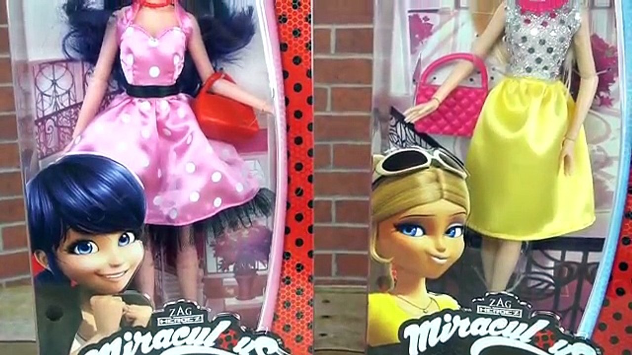 New Miraculous Ladybug Dolls Marinette Chloe get a Makeover at Barbie Hair Salon