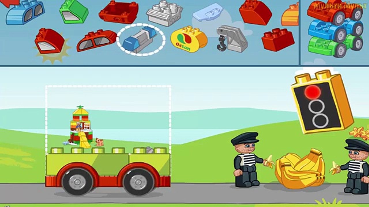 Lego Duplo Playground Tow Trucks, Police Car | Lego Kids Learn Counting| Cartoon Lego Game